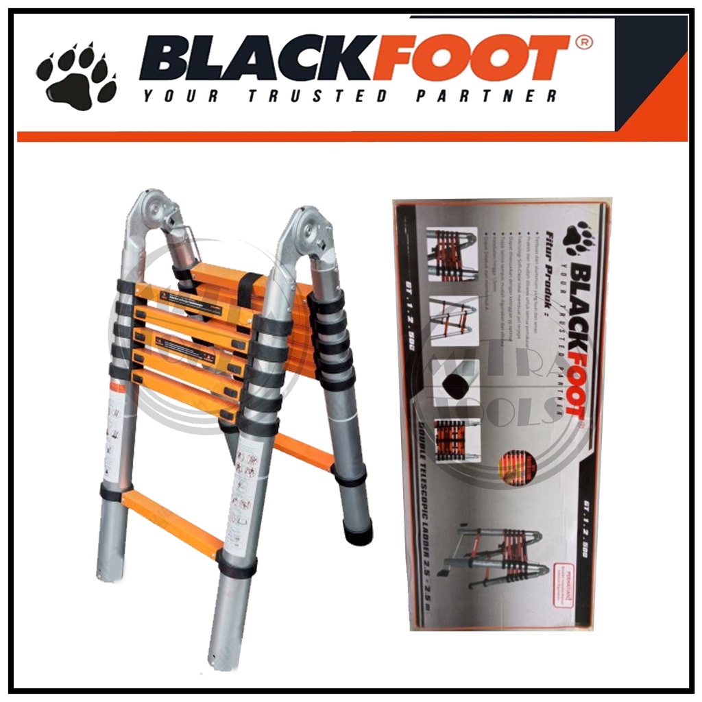 Jual BLACKFOOT Tangga Telescopic Ladder Double 5 Meter Tangga Lipat