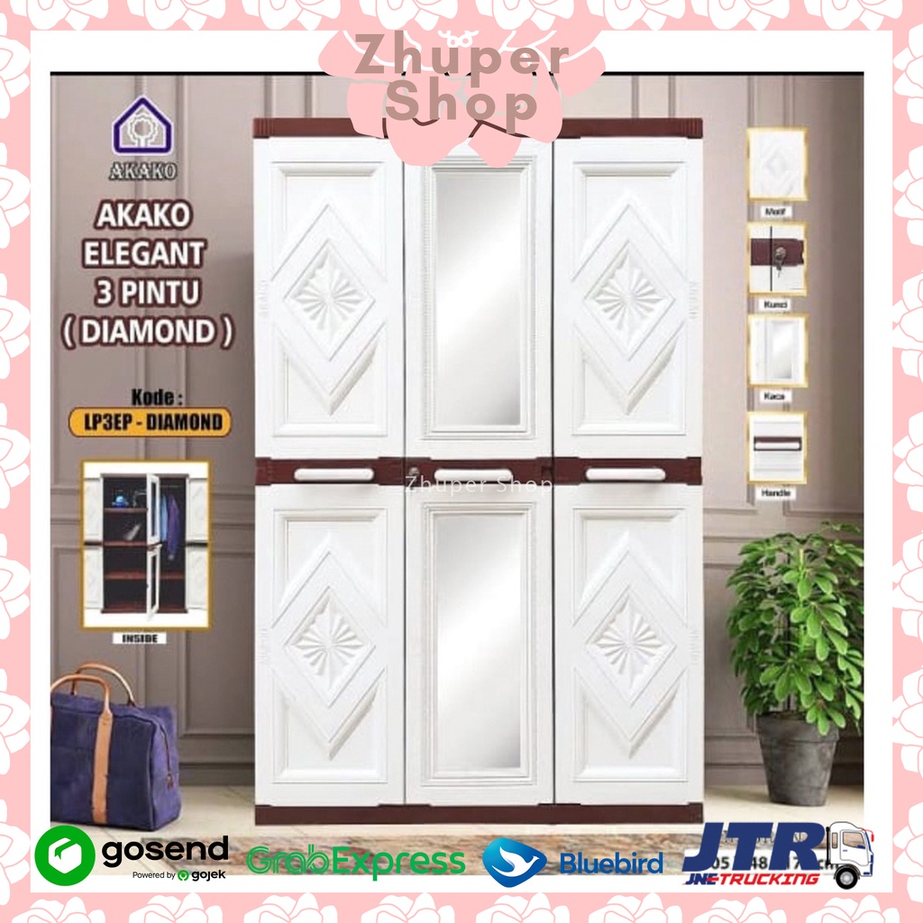 Jual Lp Elegant Lemari P Akako Lemari Jumbo Hanger Pintu Kaca