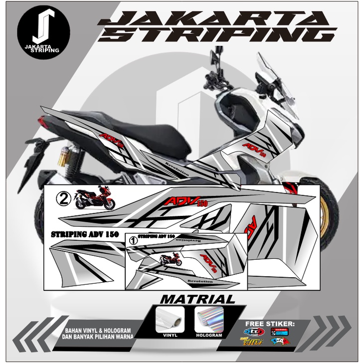 Jual STIKER STRIPING VARIASI HONDA ADV STICKER STRIPING LIS CUTTING ALL