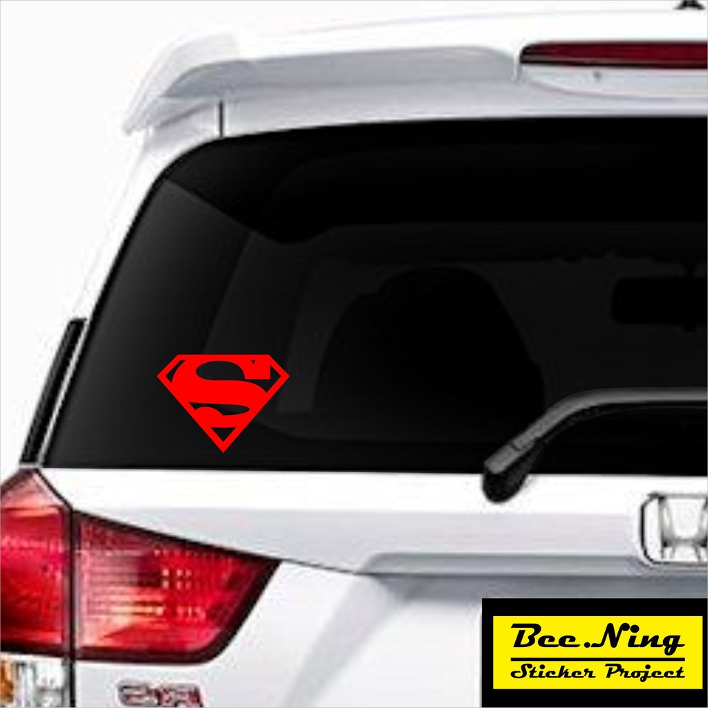 Jual STIKER KACA MOBIL LOGO SUPERMAN 20 CM STIKER MOBIL KEREN CUTTING