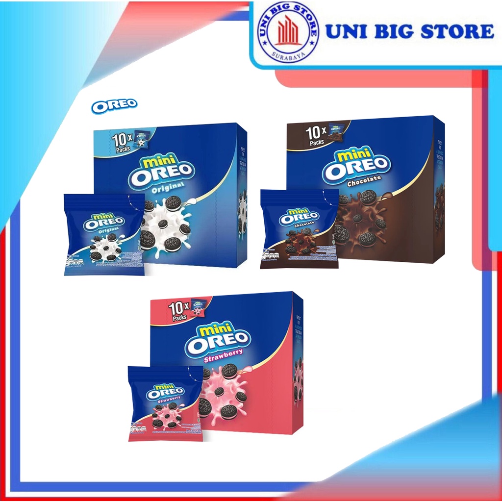 Jual Mini Oreo Biskuit Sandwich Original Cokelat Stroberi G X Pcs