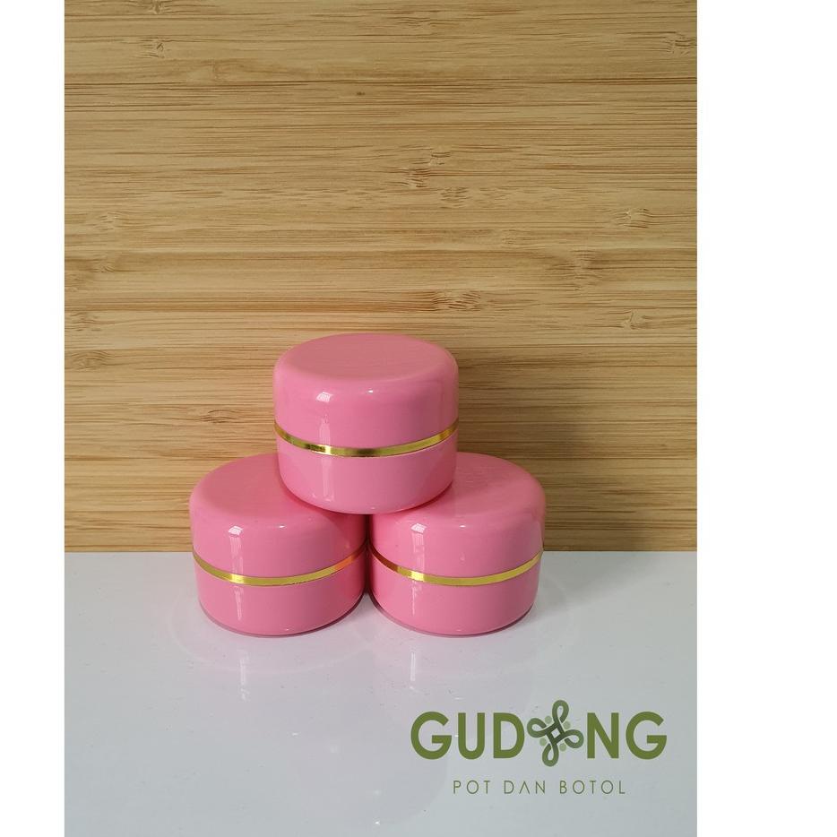 Jual POT CREAM 12 GRAM PINK TUA Bawah Polos Tdk Ada Titik KEMASAN 25