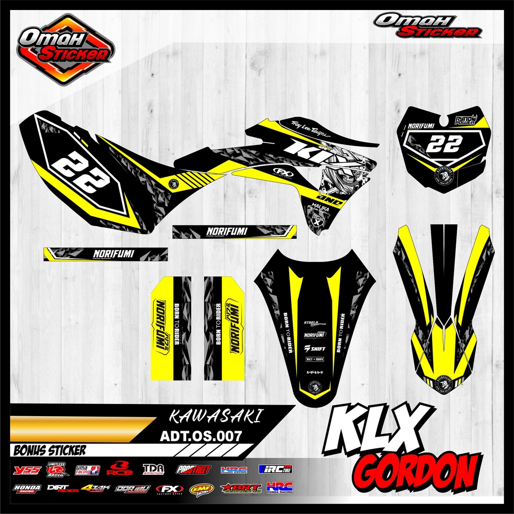 Jual Striping DECAL KLX GORDON Sticker Striping Lis Variasi KAWASAKI