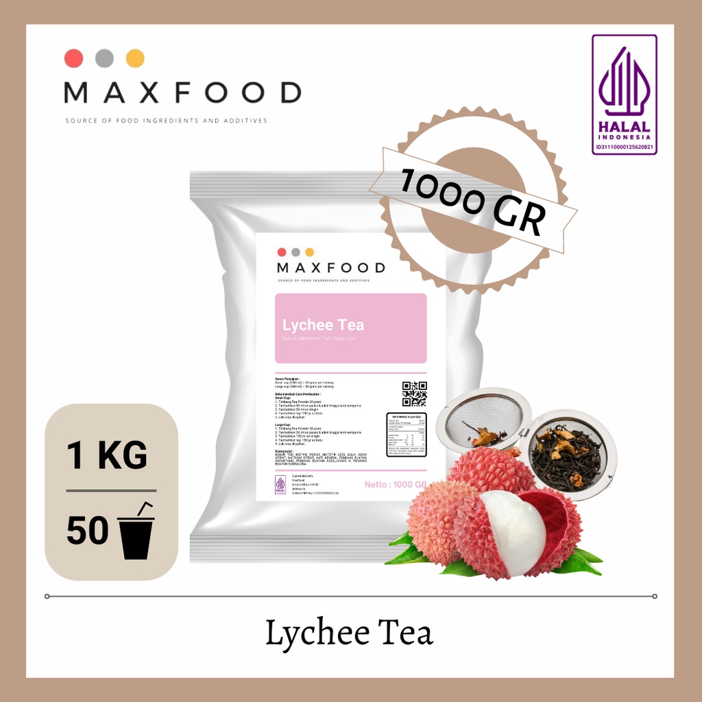 Jual Lychee Tea Bubuk Minuman Teh Rasa Leci 1kg Shopee Indonesia