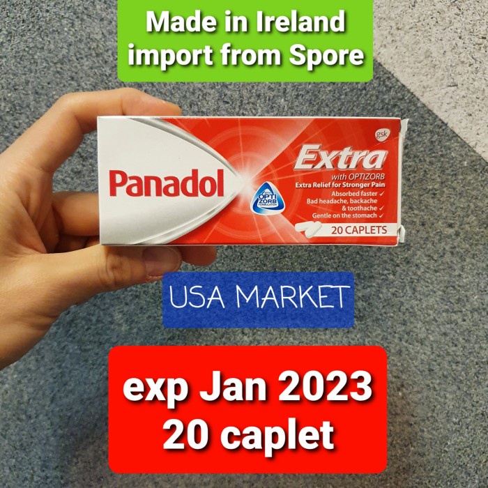 Jual Panadol Extra With Optizorb Singapore Caplet Shopee Indonesia