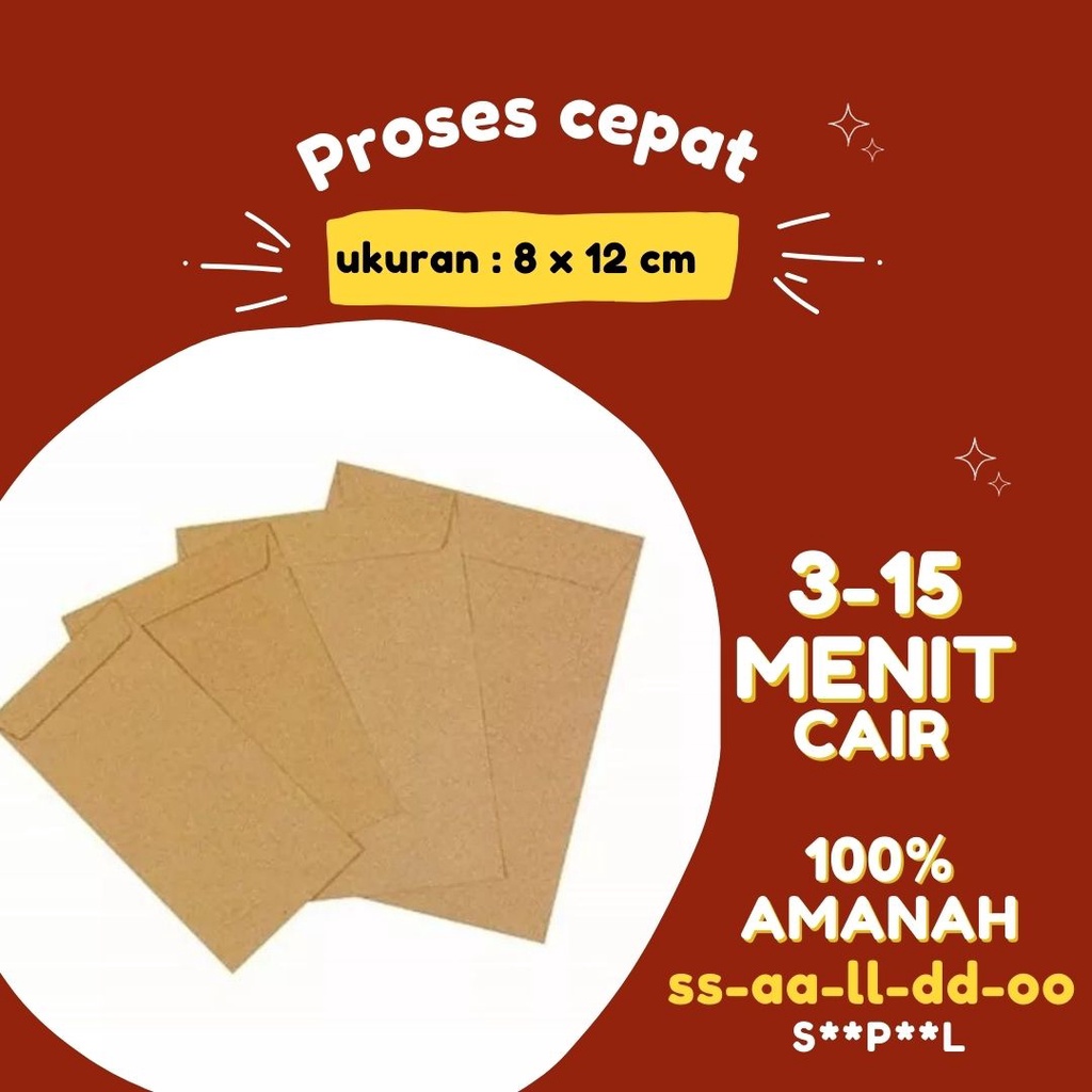 Jual Amplop Angpau Dana Amplop Kardus Ukuran 8x12 CM Apa Saja