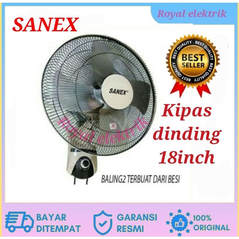 Jual Sanex WF 1878 Kipas Angin Dinding Tornado Besi Wall Fan 18