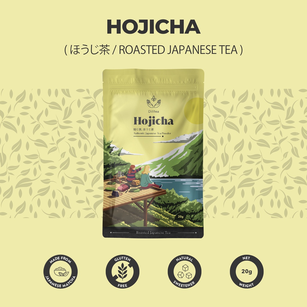 Jual DILLTEA Hojicha Powder Roasted Japanese Green Tea Sachet 20 Gram