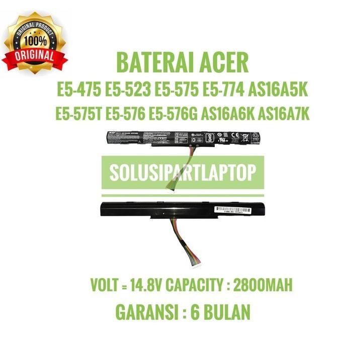 Jual Baterai Acer Aspire ES 14 ES1 432 ES1 432 E5 475G AS16A5K Original