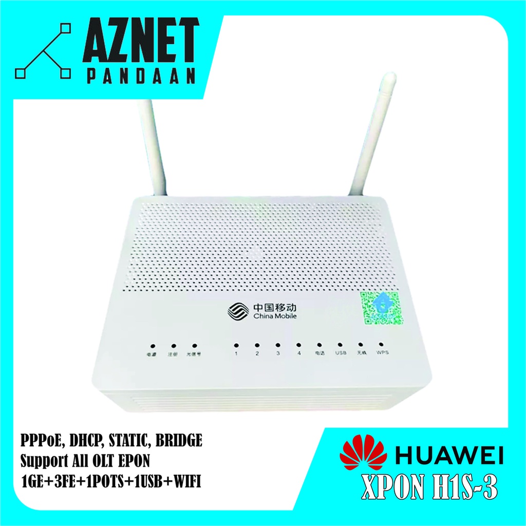 Jual HUAWEI H1S 3 ONU XPON 1GE 3FE 1TEL 1USB WIFI ANTENA EKSTERNAL