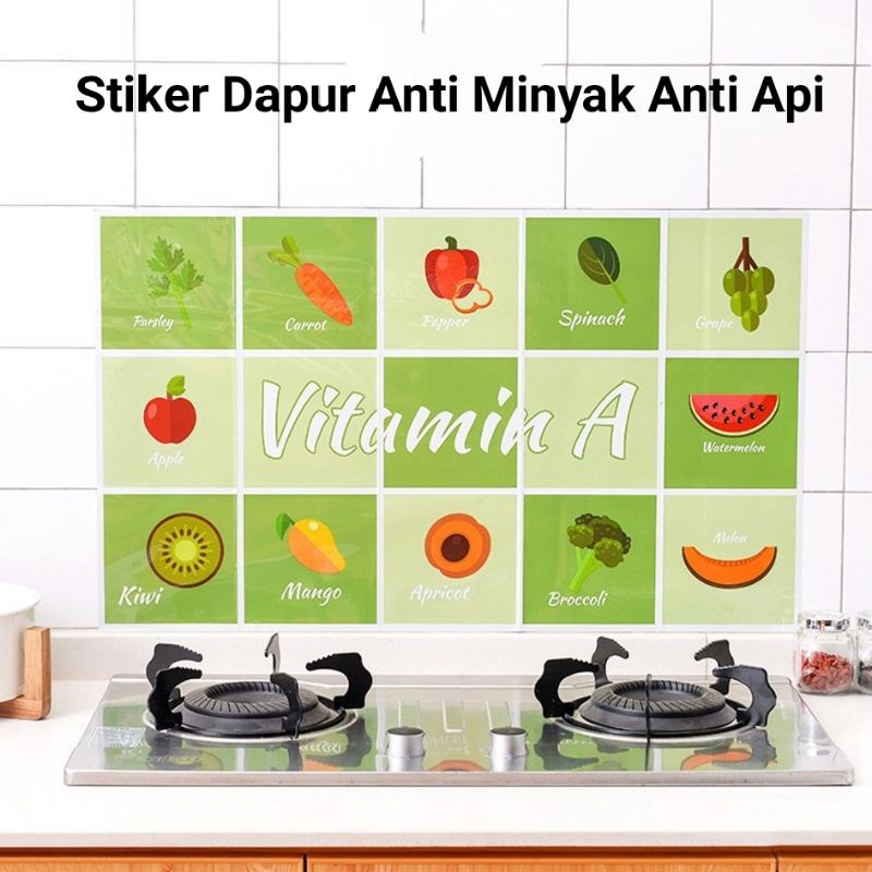 Jual Stiker Dapur Anti Minyak Anti Api Wall Paper Dapur Aluminium Foil