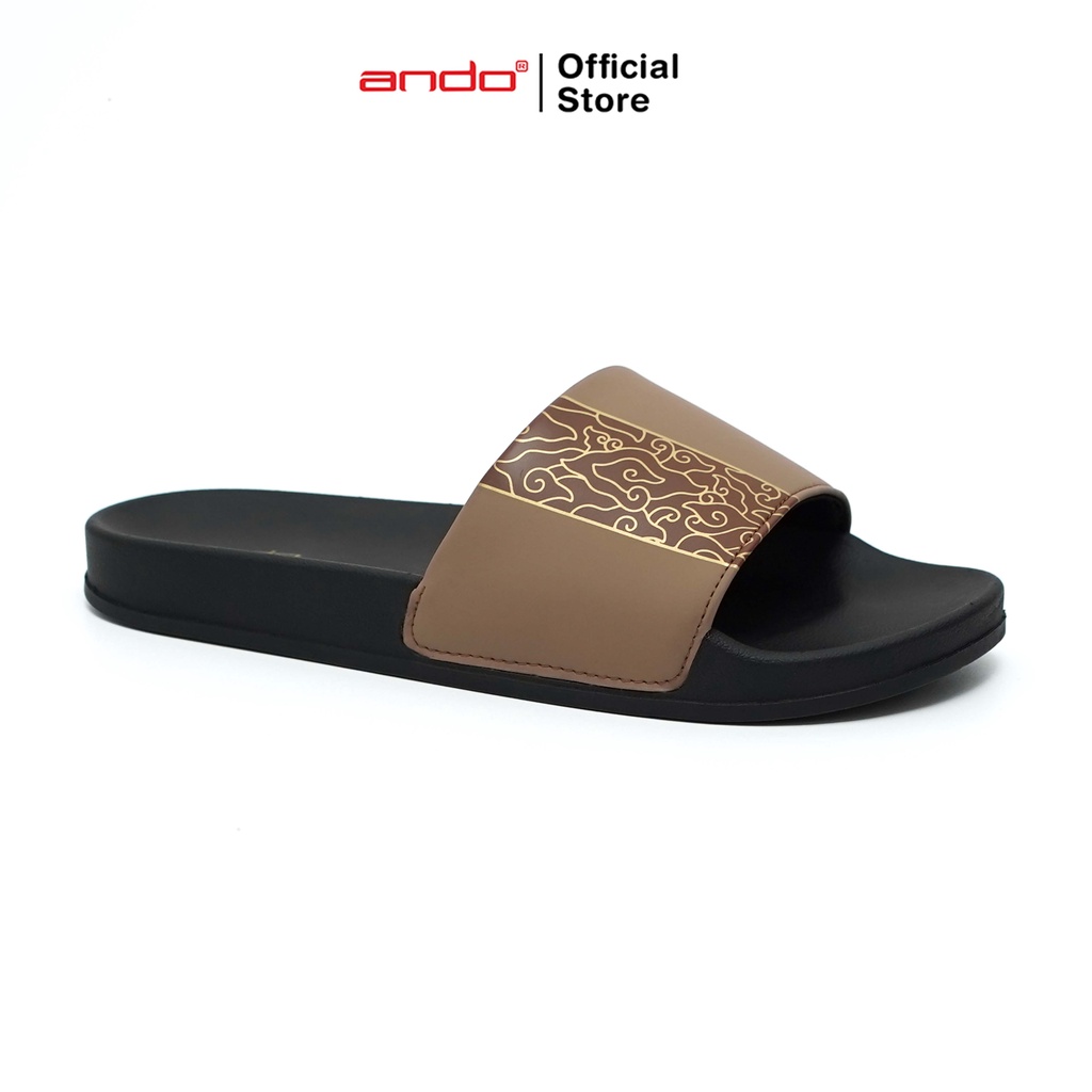 Jual Ando Official Sandal Selop Slip On Pandu Pria Dewasa Cokelat