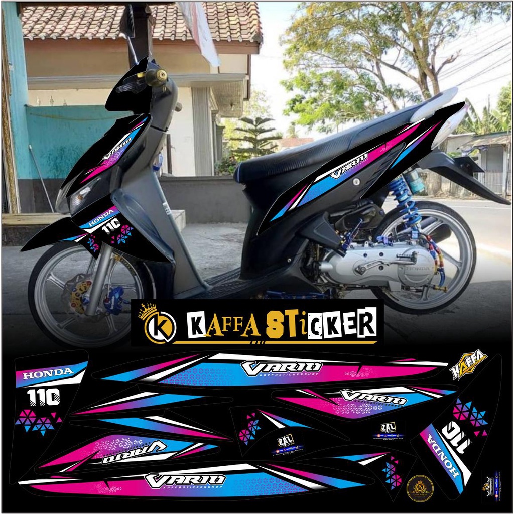 Jual MOTIF SIMPLE STIKER Striping Sticker Striping Vario 110 Cw Karbu