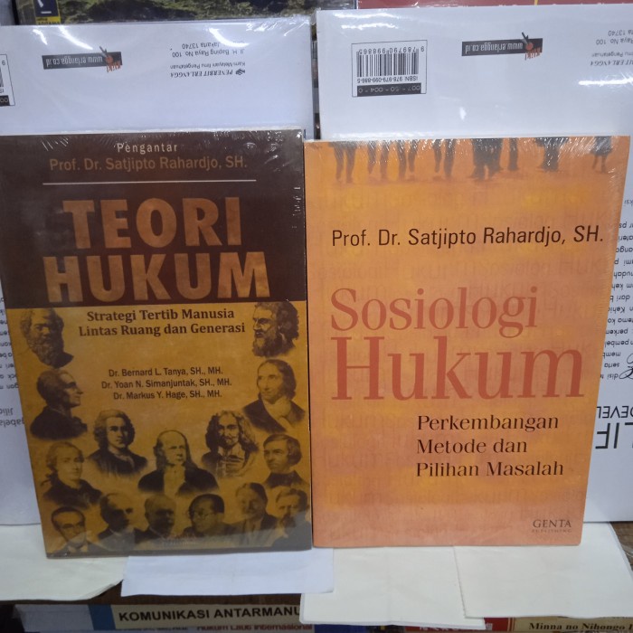 Jual Buku Buku Sosiologi Hukum Dan Teori Hukum Oleh Prof Satjipto