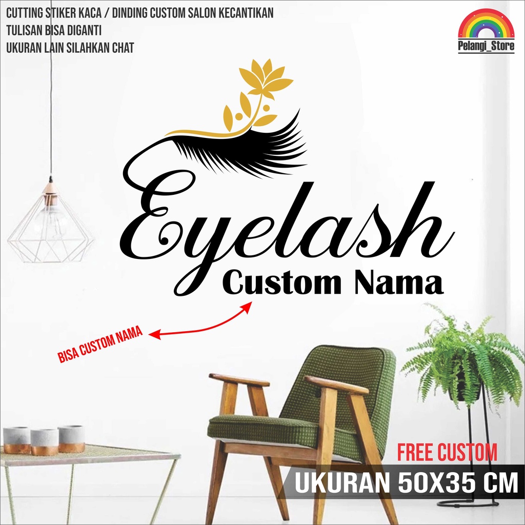 Jual Wall Sticker Stiker Dinding Kaca Salon Kecantikan Hiasan Dinding