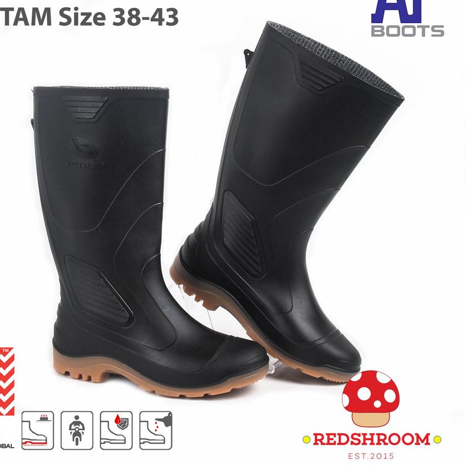 Jual Sia Sepatu Boot Tinggi Ap Boots Ap Terra Eco Hitam Kontruksi