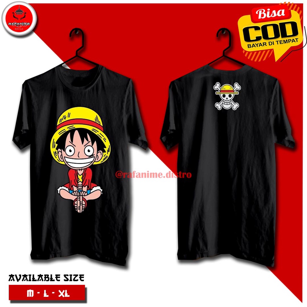 Jual Kaos Anime One Piece Luffy Chiby Monkey D Luffy Smile Shopee