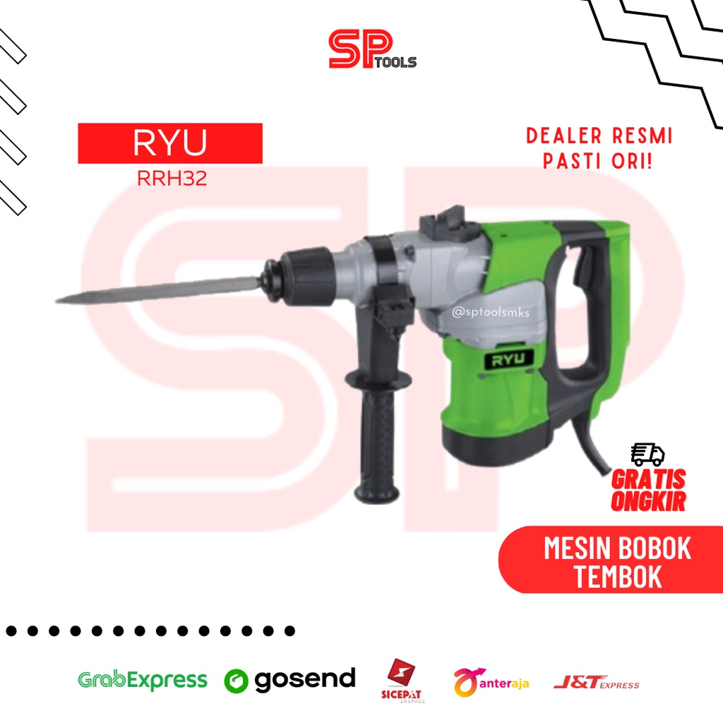 Jual Mesin Bobok Bor Beton Jack Hammer Demolition Hammer Ryu Rrh