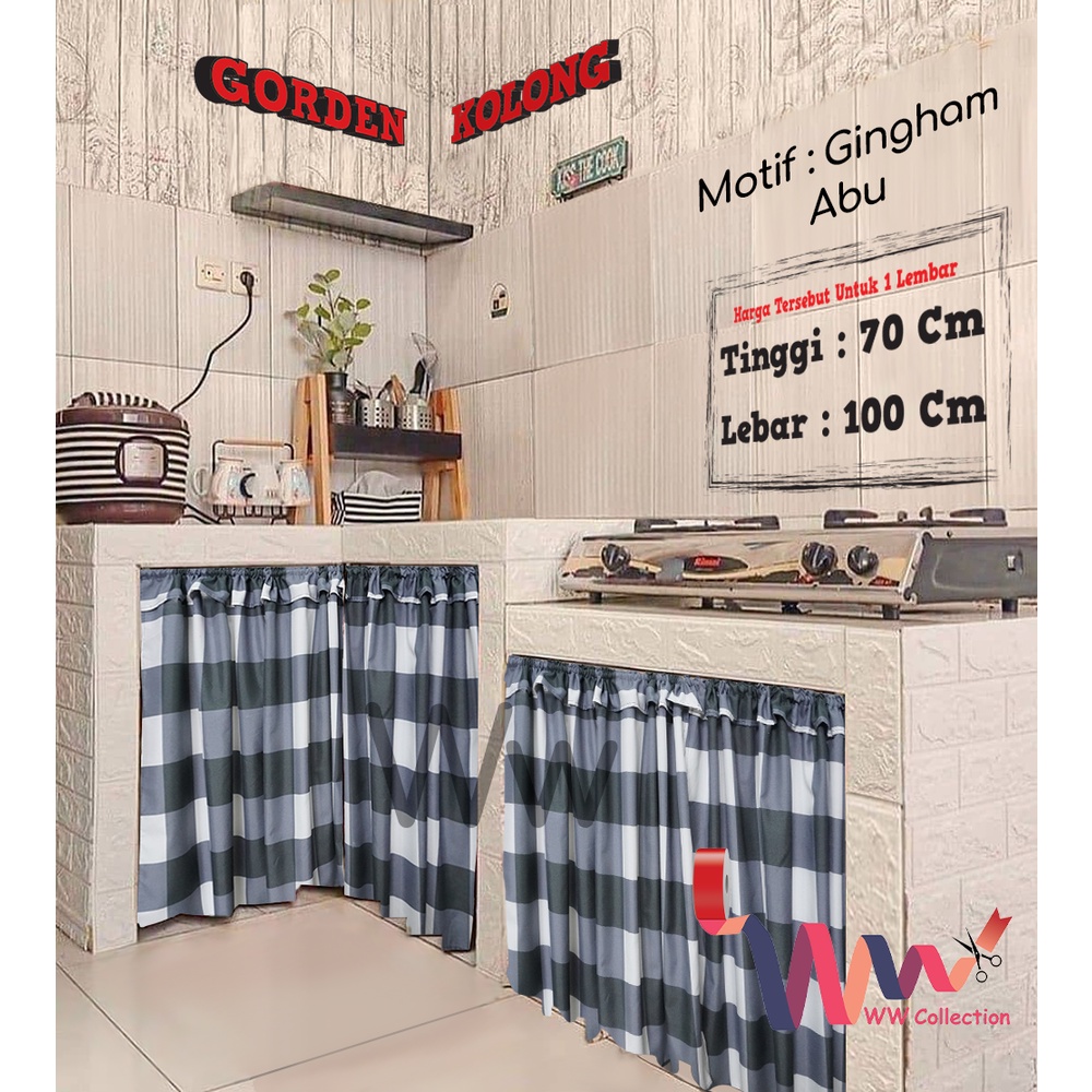 Jual Gorden Kolong Dapur Minimalis Ukuran X Cm Gratis Tali