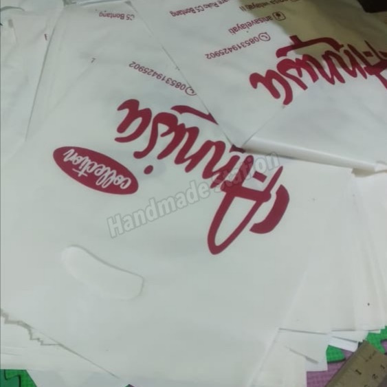 Jual Kantong Plastik Sablon Hd Plong Free Sablon Custom X Kantong