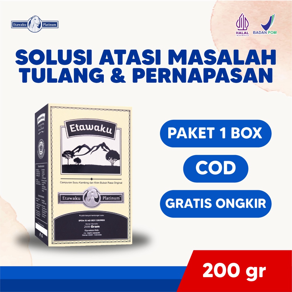 Jual Etawaku Platinum 1 Box Susu Kambing Etawa Bubuk Dan Krimer Solusi