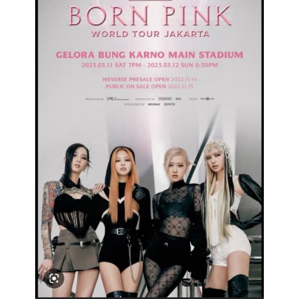 Jual Tiket Konser Blackpink World Tour Born Pink In Jakarta Cat 3 Day