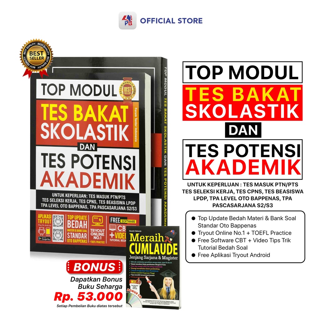 Jual Buku SNBT 2023 The King Top Modul Tes Bakat Skolastik Dan