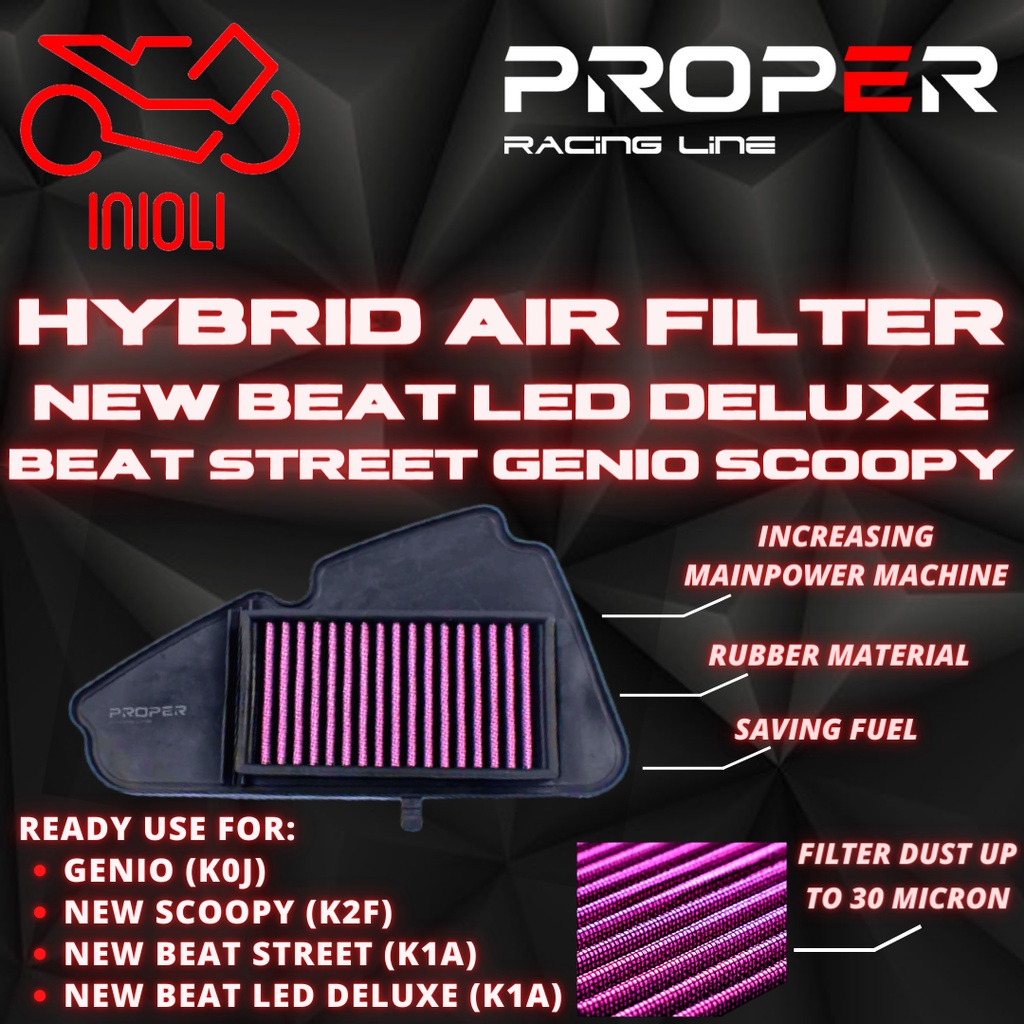 Jual Air Filter Saringan Udara Cvt Proper Racing Line Genio Beat Led