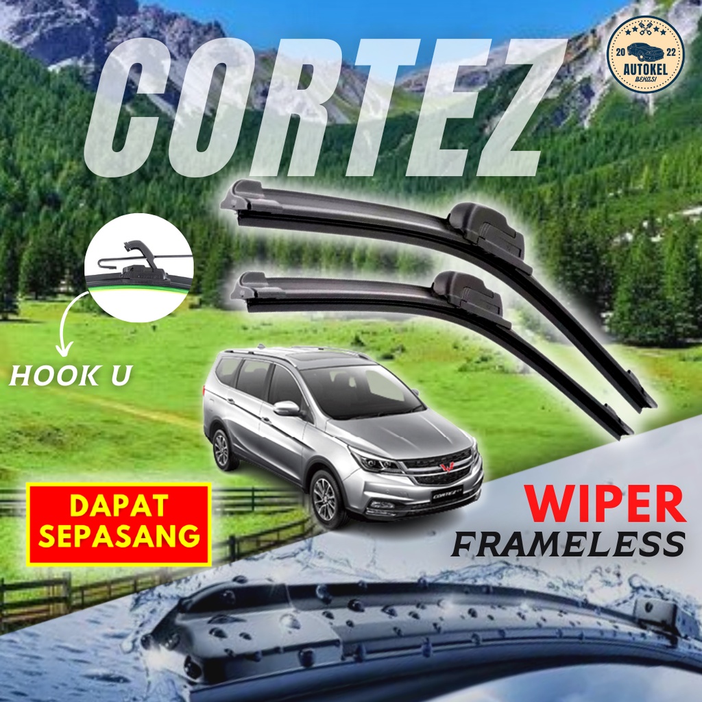 Jual Wiper Frameless Mobil Wuling Cortez 1 Pasang Kiri Dan Kanan Impor