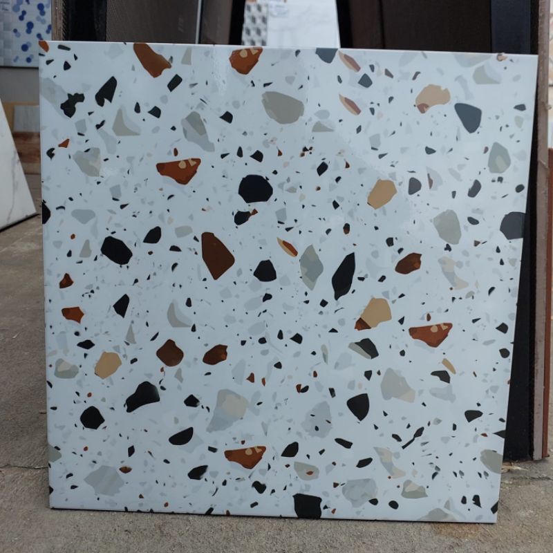 Jual KERAMIK LANTAI DINDING TERRAZO UNO QUEENSLAND WHITE 50X50 KW1