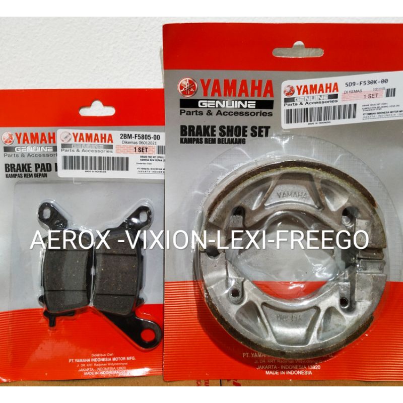 Jual 1 SET KAMPAS REM DEPAN BELAKANG YAMAHA AEROX VIXION LEXI