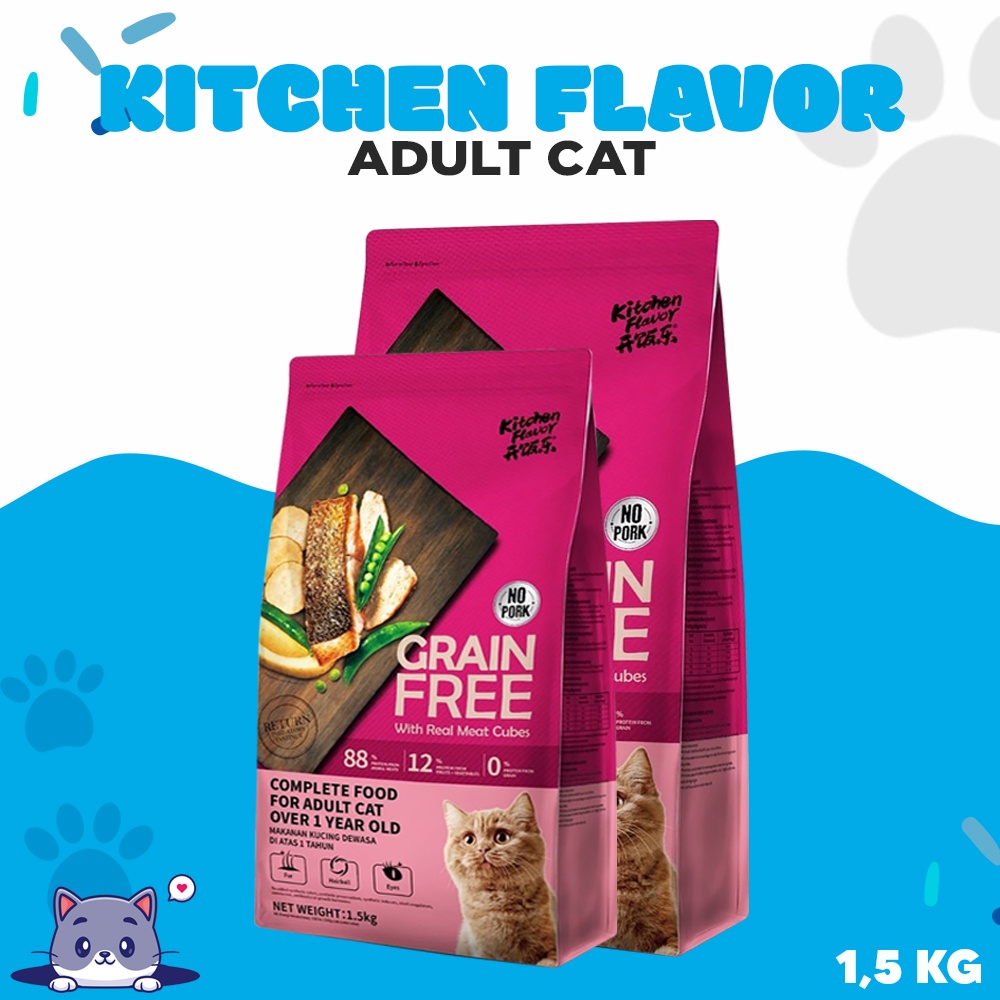 Jual Kitchen Flavor Adult Makanan Kucing Dewasa Shopee Indonesia