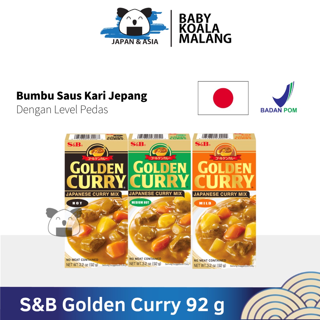 Jual S B Golden Curry Mix Hot Medium Mild Gr Japan Curry Hot