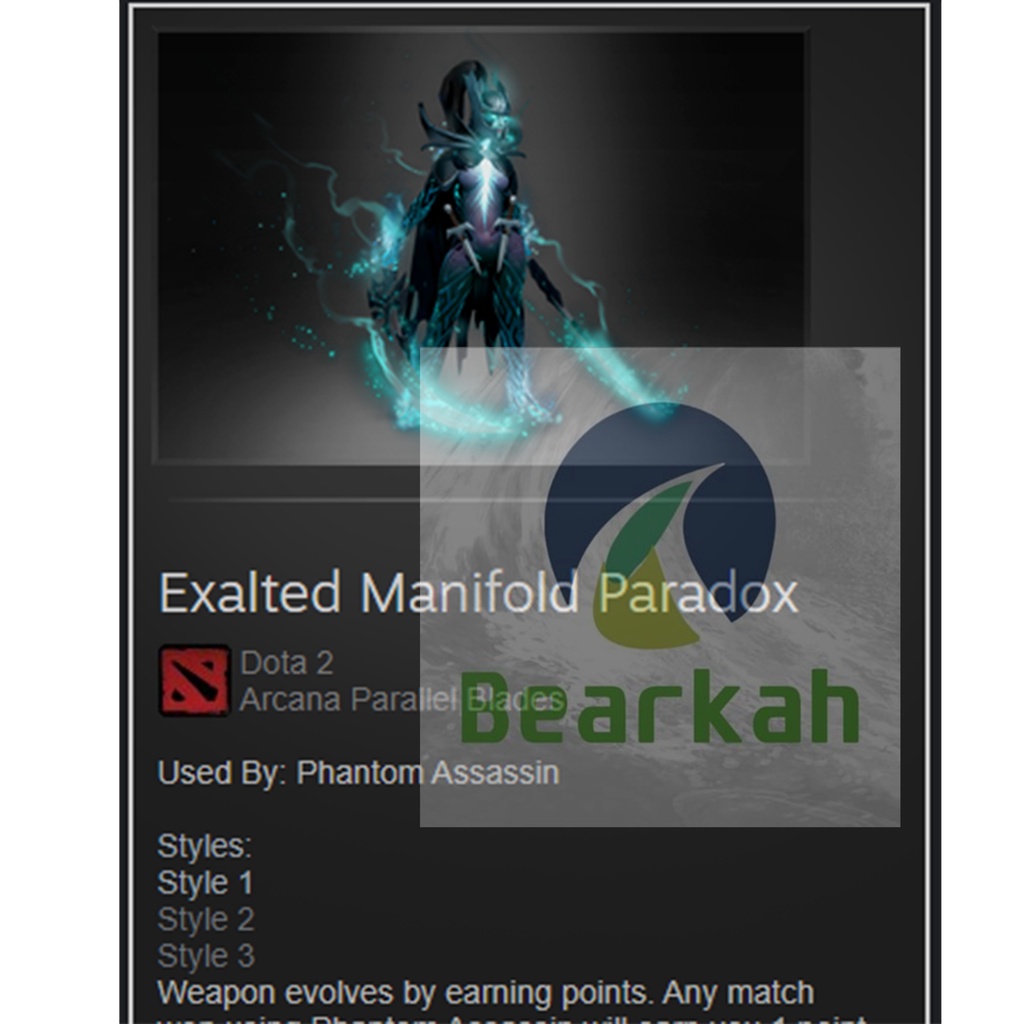 Jual Exalted Manifold Paradox Arcana Phantom Assasin Shopee Indonesia