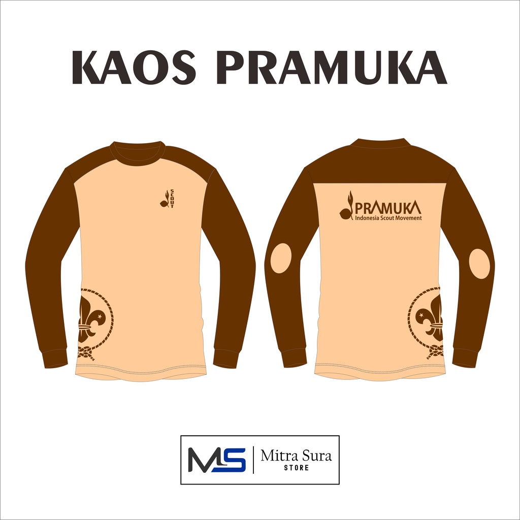 Jual Bisa Cod Kaos Lapangan Baju Pramuka Baru Pakaian Pdl Sablon Scout