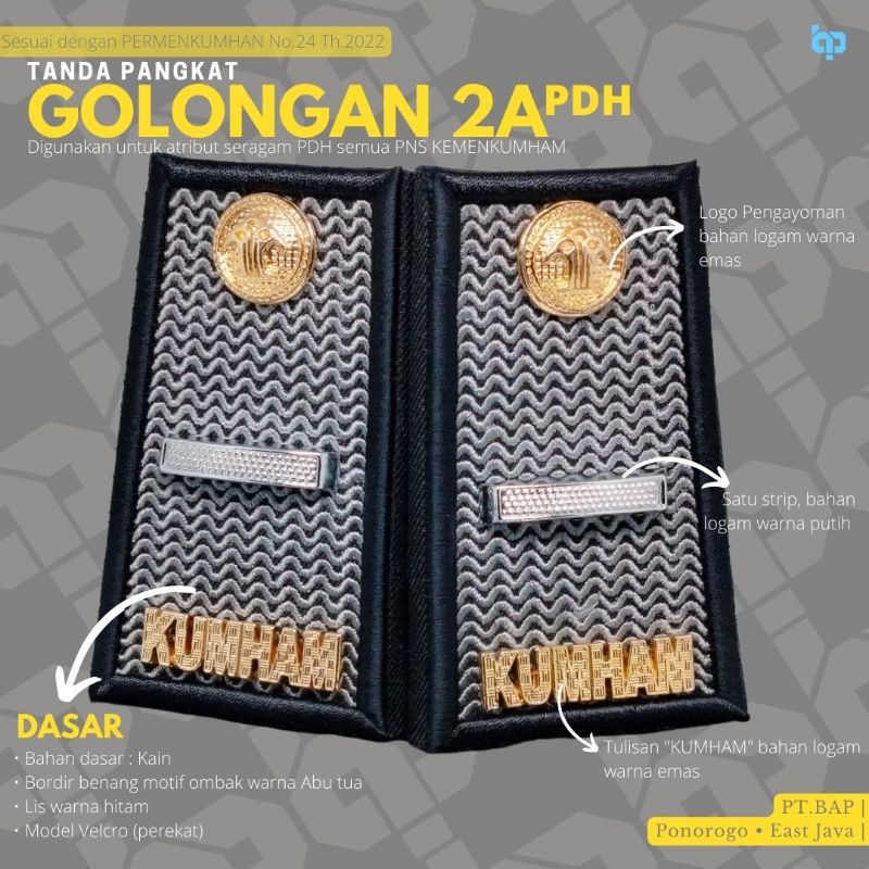 Jual Tanda Pangkat Pdh Kemenkumham Golongan A Shopee Indonesia