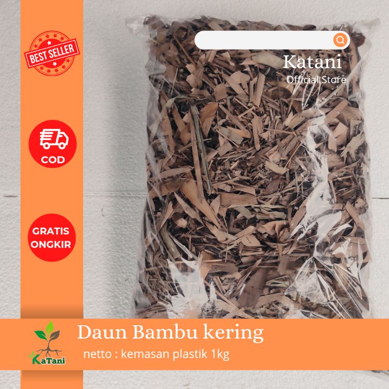 Jual Daun Bambu Kering Kemasan 1kg Cocok Untuk Bahan Pupuk Dan Media