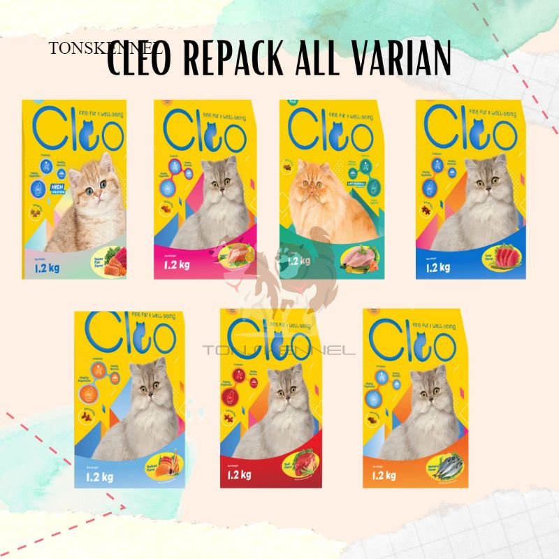 Jual 500 GR CLEO MAKANAN KUCING REPACK TUNA SALMON KITTEN DRY FOOD