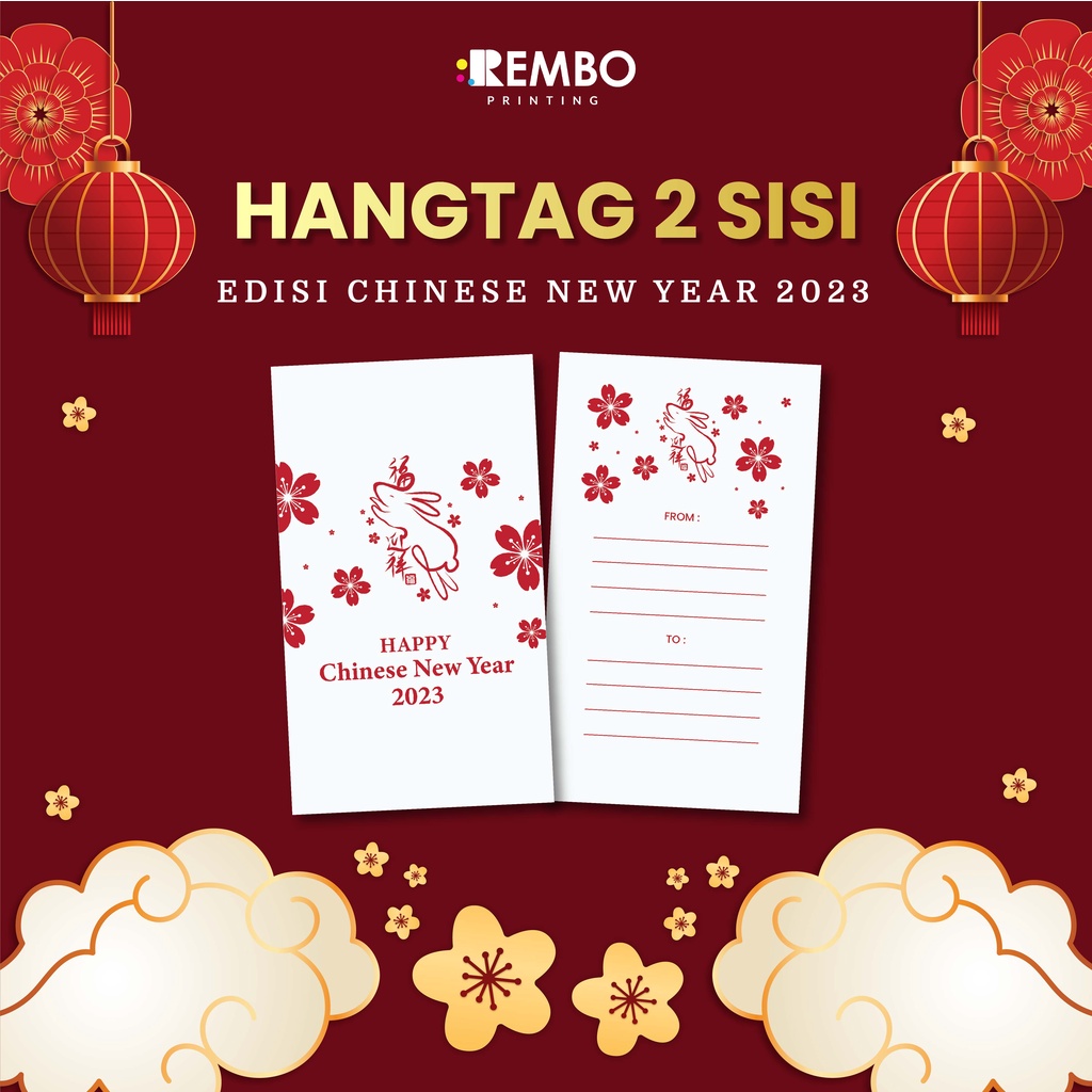 Jual Hang Tag Baju Sisi Edisi Imlek Cny Chinese New Year Label Baju