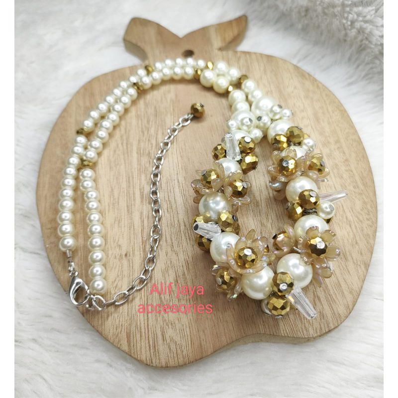 Jual CRYSTAL BEADS NECKLACE KALUNG DAILY HIJAB KALUNG KRISTAL