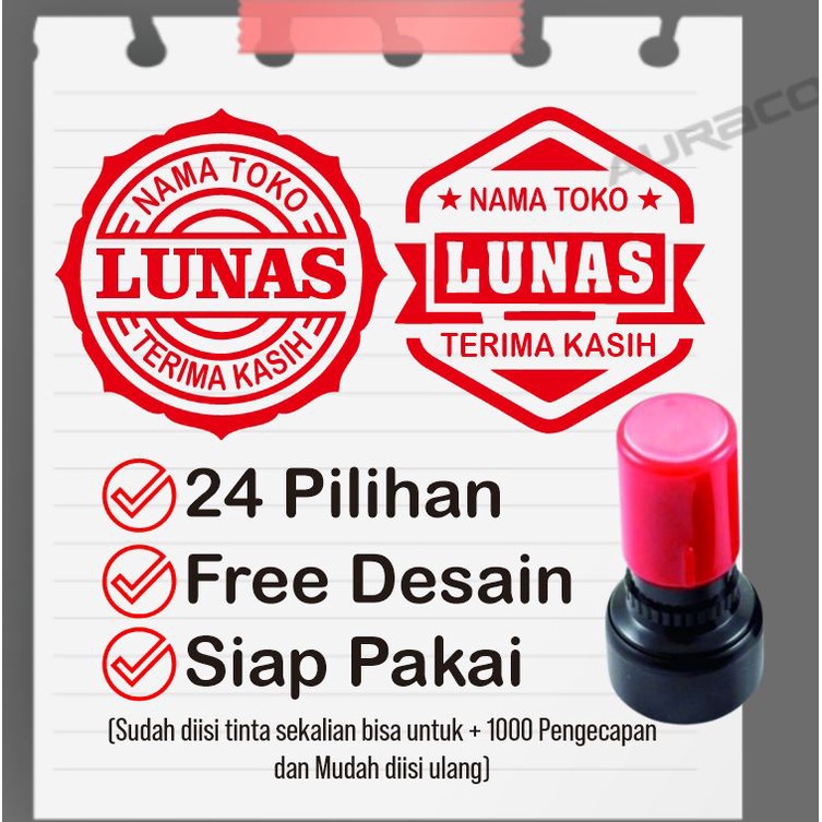 Jual Cod Stempel Lunas Stempel Toko Stempel Lunas Bulat Stempel