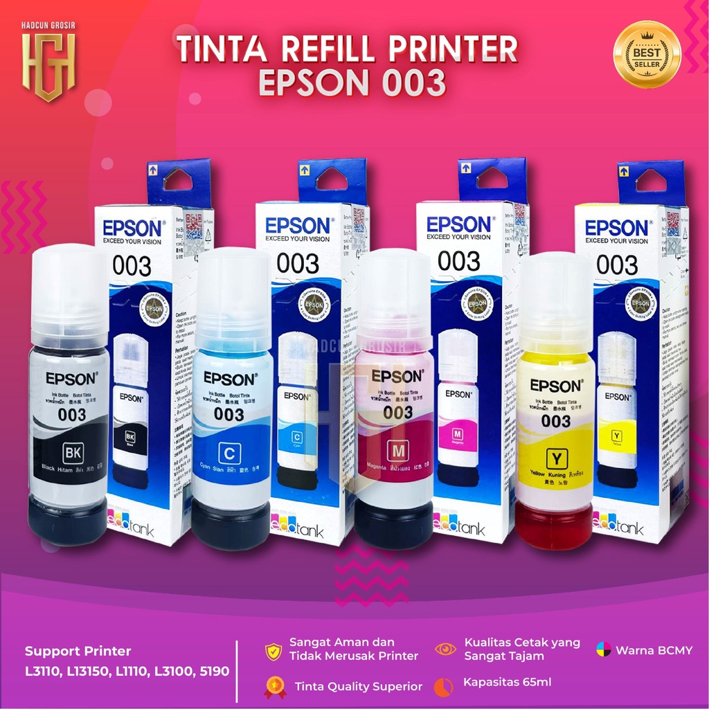 Jual Tinta Epson 003 Tinta Printer L5190 L3150 L3110 L1110 L3101