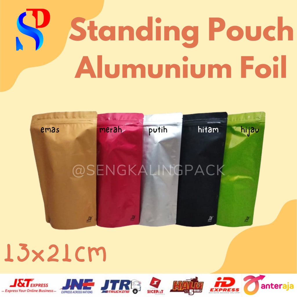 Jual Standing Pouch Full Foil Aluminium Foil X Warna Kpack Kemasan