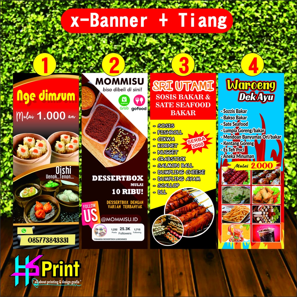 Jual Cetak Paket Spanduk X Banner Tiang Wisuda Wedding Olshop Ulang