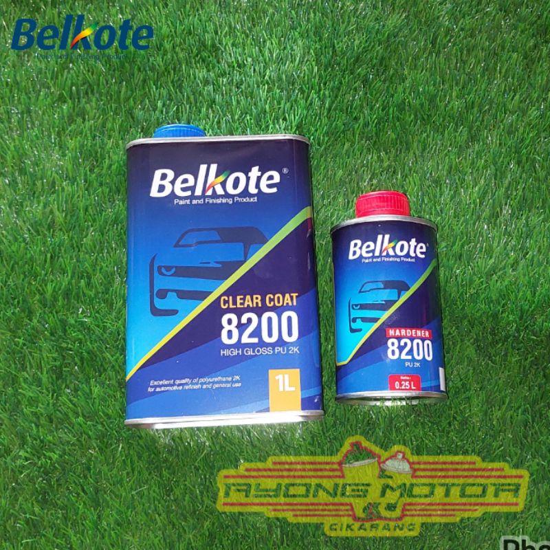 Jual Belkote Clear Coat 8200 Gloss PU 2K 4 1 1 25L Set Clear