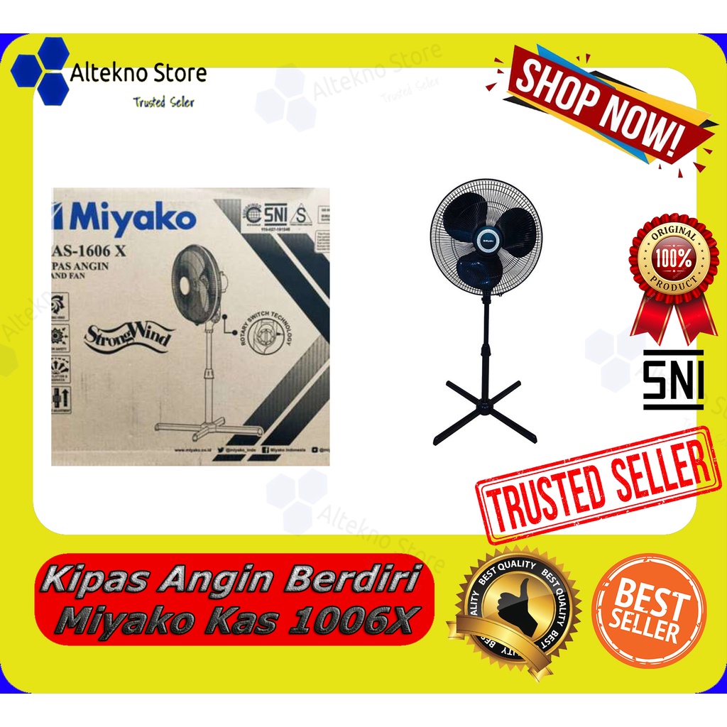 Jual Kipas Angin Berdiri MIYAKO KAS 1606X Stand Fan Miyako Original SNI