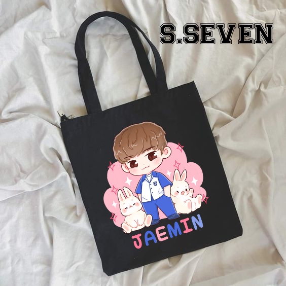 Jual TOTE BAG KANVAS HITAM MOTIF NCT Dream Korea Part 2 Shopee Indonesia