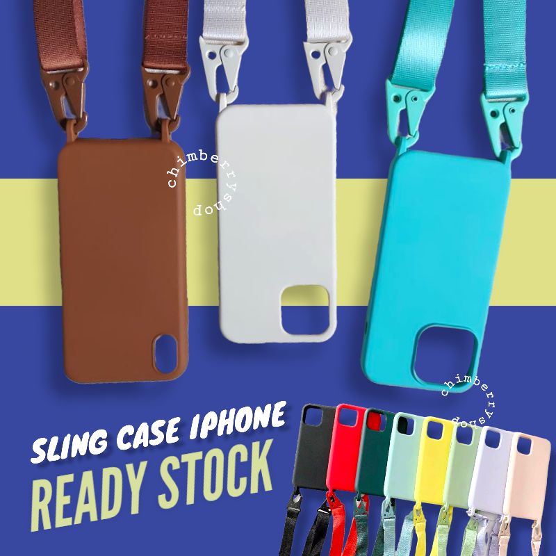 Jual READY CROSSBODY LANYARD SLING SILICONE CASE CASING TALI IPHONE