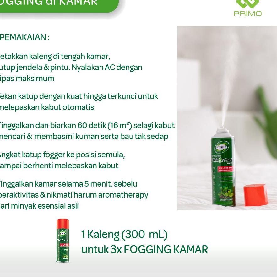 Jual Primo Disinfectant Spray Fogging Eucalyptus Ml Shopee Indonesia