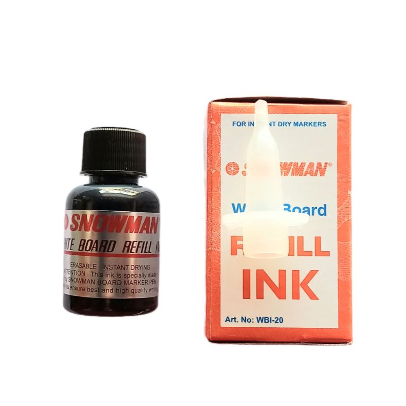 Jual Tinta Refill Spidol Snowman Warna Hitam Papan Tulis Whiteboard Isi